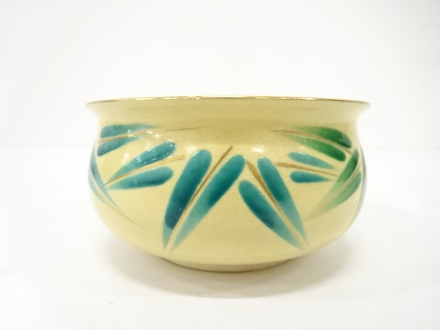  金彩色絵　笹絵　建水